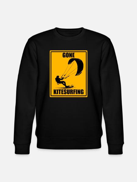 Gone Kitesurfing Vintage Kiteboarding Design Shirt - Ekologisk sweatshirt CHANGER unisex från Stanley/Stella - svart