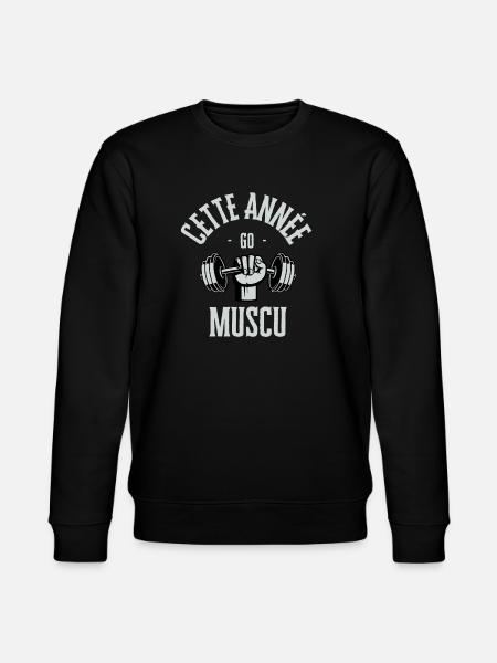 This year go muscu - Stanley/Stella CHANGER Unisex Organic Sweatshirt - black