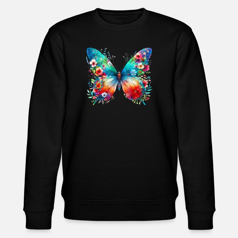 Papillon - Sweat bio CHANGER Stanley/Stella Unisexe - noir