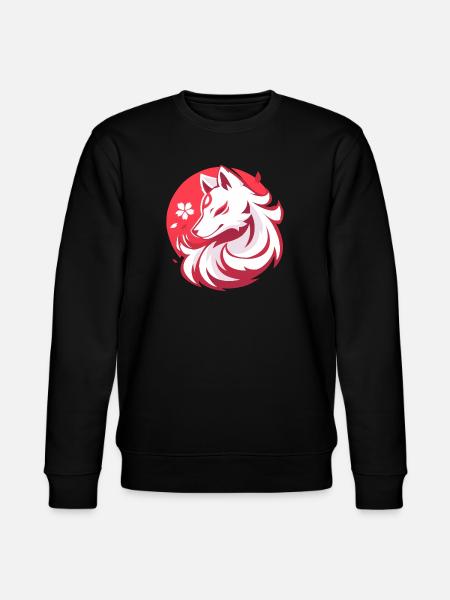 Asian Style White Fox - Stanley/Stella CHANGER Unisex Organic Sweatshirt - black