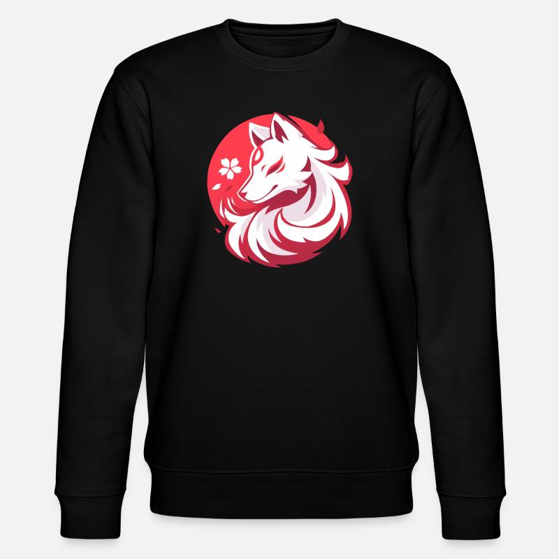 Weißfuchs nach asiatischer Art - Stanley/Stella Unisex Bio-Sweatshirt CHANGER  - Schwarz