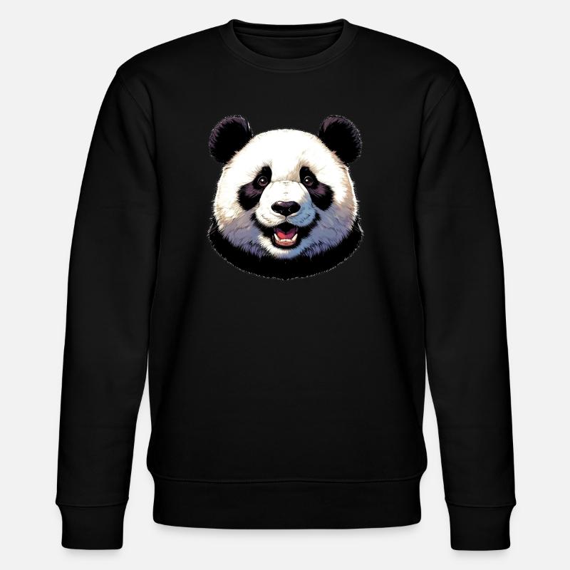 Panda - Stanley/Stella CHANGER Unisex Organic Sweatshirt - black