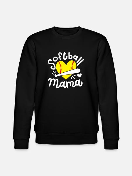 Softball Mama - Stanley/Stella Unisex Bio-Sweatshirt CHANGER  - Schwarz