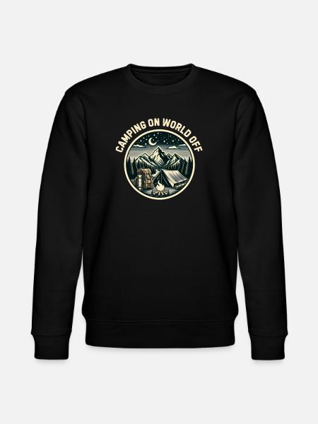 Camping on world off - Stanley/Stella CHANGER Unisex Organic Sweatshirt - black