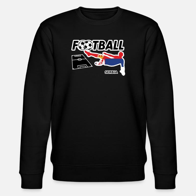 Fußball Fieber Serbien - Stanley/Stella Unisex Bio-Sweatshirt CHANGER  - Schwarz