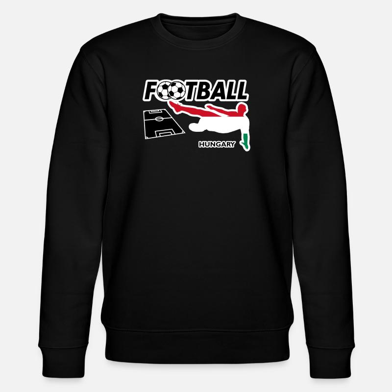 Fußball Fieber Ungarn - Stanley/Stella Unisex Bio-Sweatshirt CHANGER - Schwarz