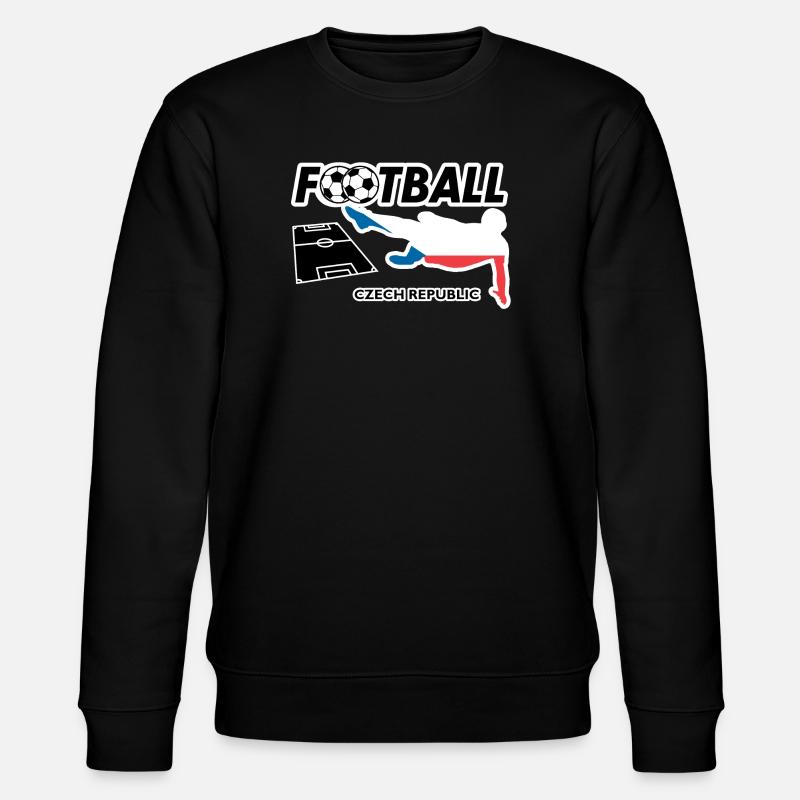 Fußball Fieber Tschechien - Stanley/Stella Unisex Bio-Sweatshirt CHANGER  - Schwarz