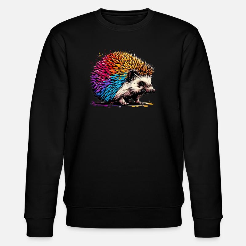Hedgehog - Stanley/Stella CHANGER Unisex Organic Sweatshirt - black