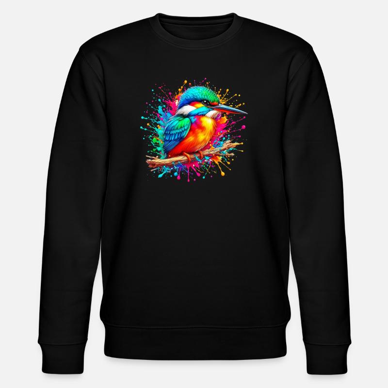 Eisvogel - Stanley/Stella Unisex Bio-Sweatshirt CHANGER  - Schwarz