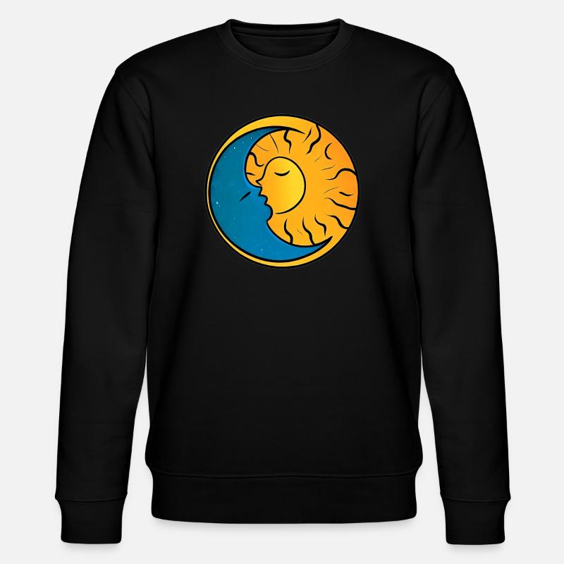 Sonne und Mond - Stanley/Stella Unisex Bio-Sweatshirt CHANGER  - Schwarz
