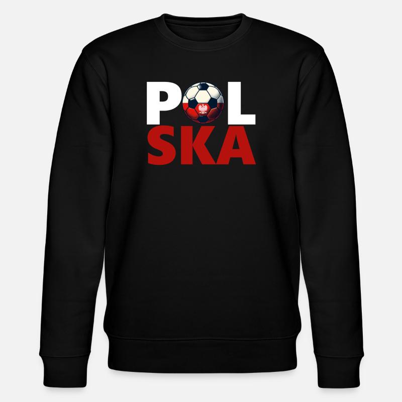 Polnischer Fußball - Stanley/Stella Unisex Bio-Sweatshirt CHANGER - Schwarz