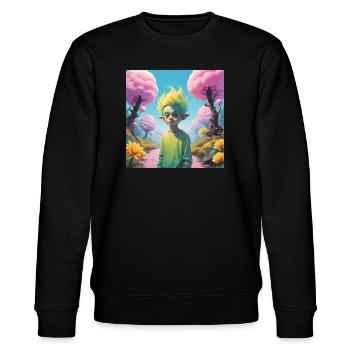 Goblin - Stanley/Stella CHANGER Unisex Organic Sweatshirt - black - Front - Nik (191cm) & Marisol (170cm)