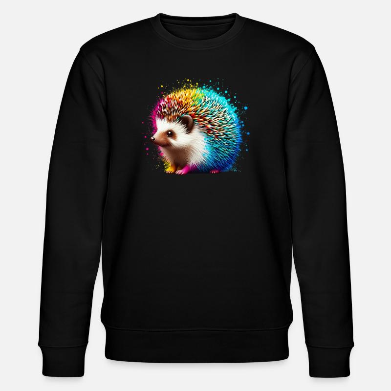 Hedgehog - Stanley/Stella CHANGER Unisex Organic Sweatshirt - black