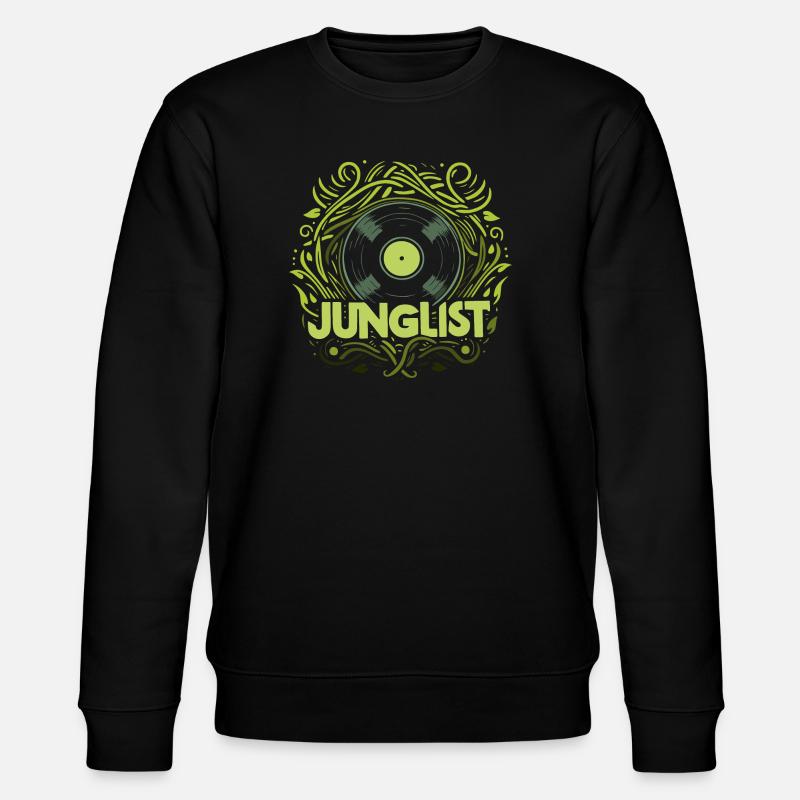 Junglist-Schallplatte - Stanley/Stella Unisex Bio-Sweatshirt CHANGER  - Schwarz