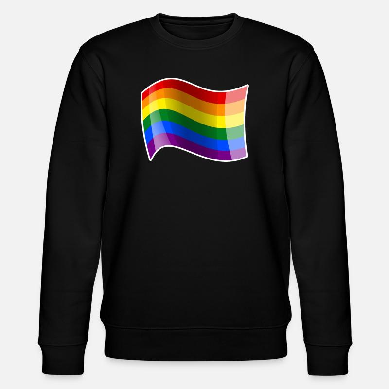 Regenbogenwelle Energieschimmer - Stanley/Stella Unisex Bio-Sweatshirt CHANGER  - Schwarz