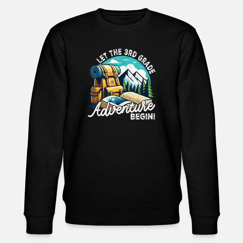 Third Grade Adventure Begins - Stanley/Stella CHANGER Unisex Organic Sweatshirt - black