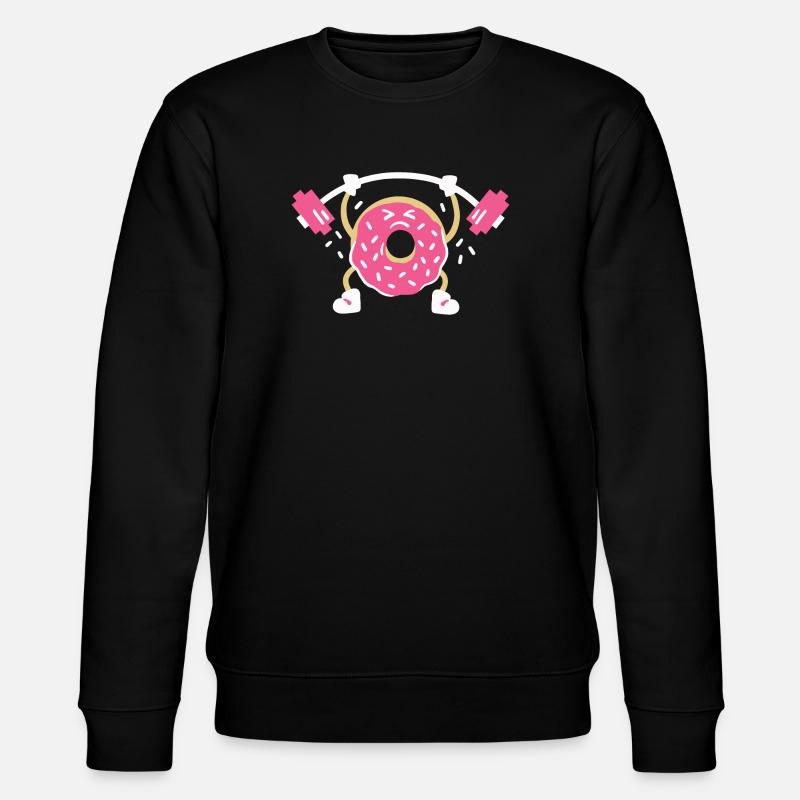Donut Gewichtheber - Stanley/Stella Unisex Bio-Sweatshirt CHANGER  - Schwarz