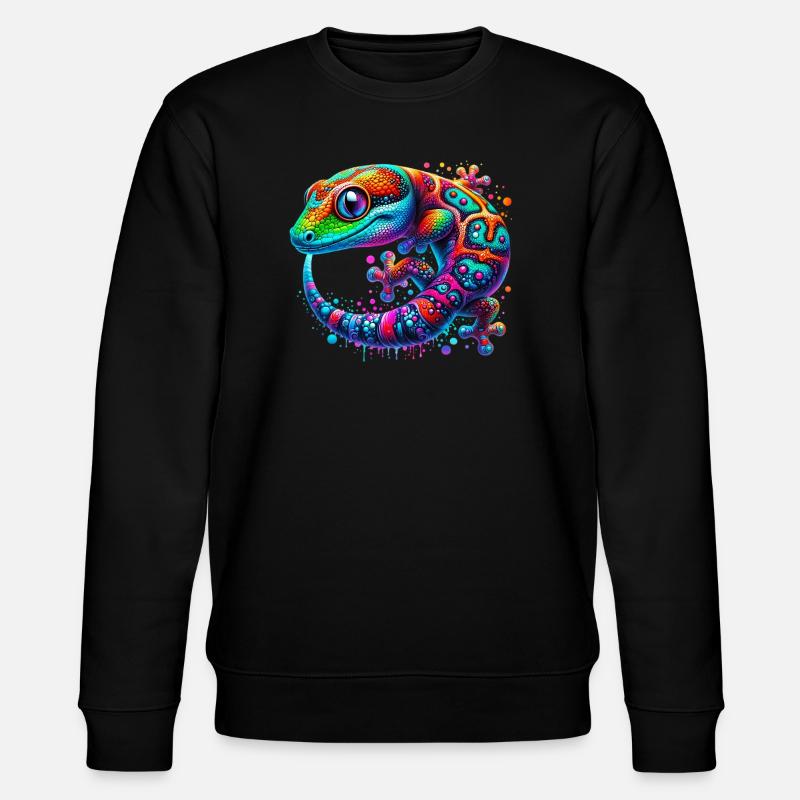 Gecko - Stanley/Stella Unisex Bio-Sweatshirt CHANGER  - Schwarz