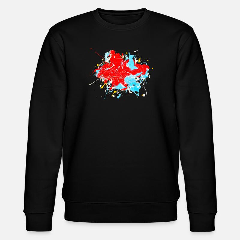 Bleu clair.Éclaboussure - Sweat bio CHANGER Stanley/Stella Unisexe - noir