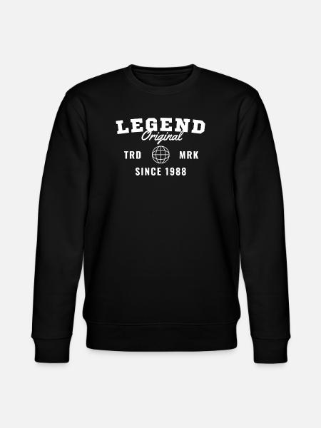 Birth Year Legend Since 1988 - Stanley/Stella CHANGER Unisex Organic Sweatshirt - black
