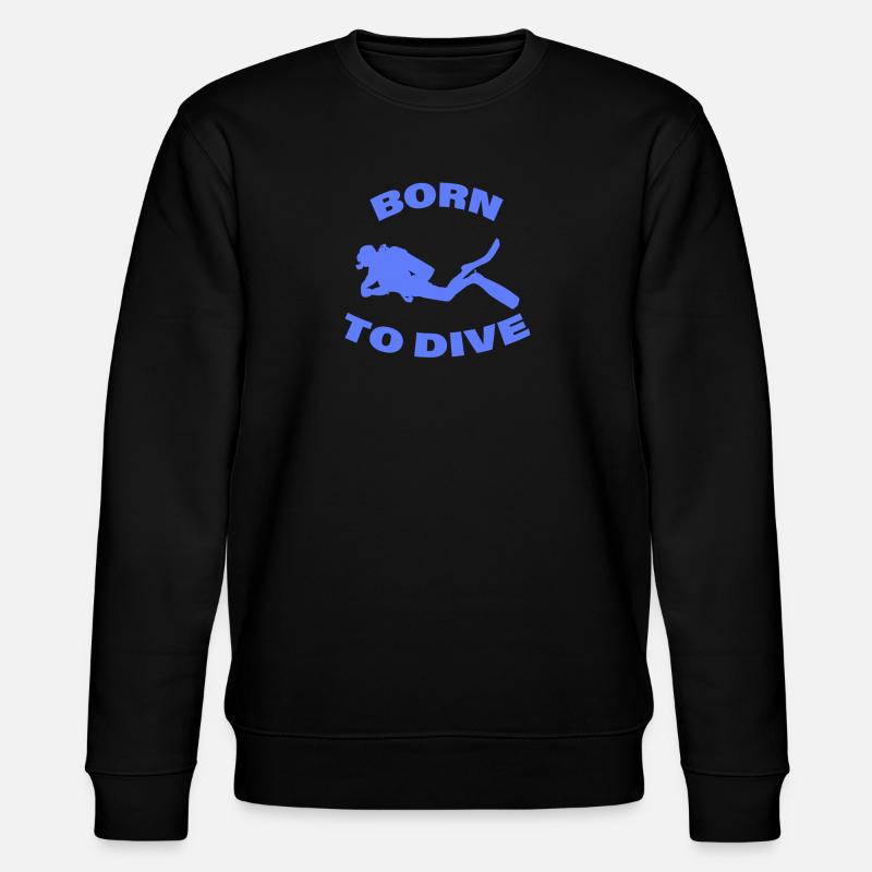 BORN TO DIVE - Stanley/Stella Unisex Bio-Sweatshirt CHANGER  - Schwarz