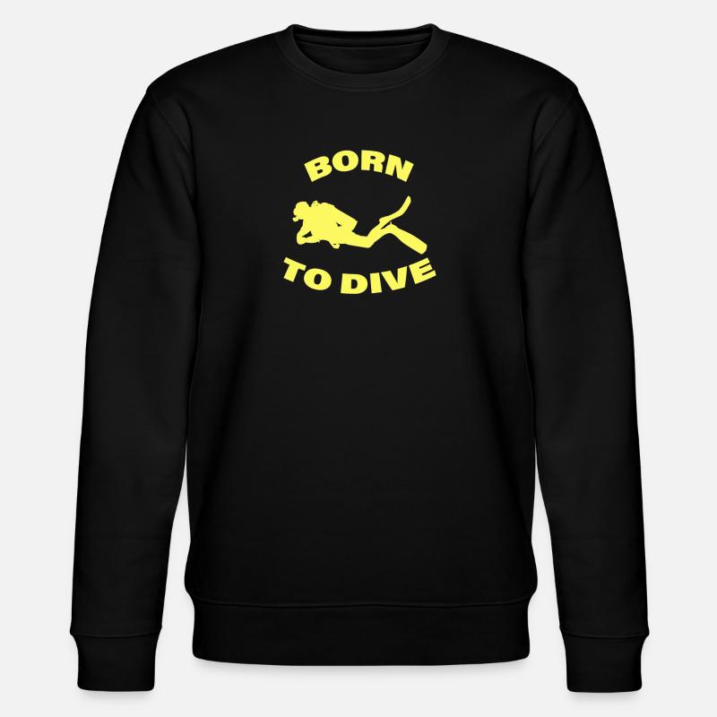 BORN TO DIVE - Stanley/Stella Unisex Bio-Sweatshirt CHANGER - Schwarz