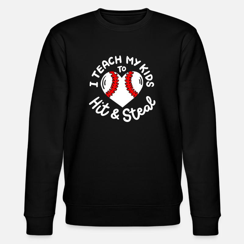 Baseball Baseballspieler - Stanley/Stella Unisex Bio-Sweatshirt CHANGER - Schwarz