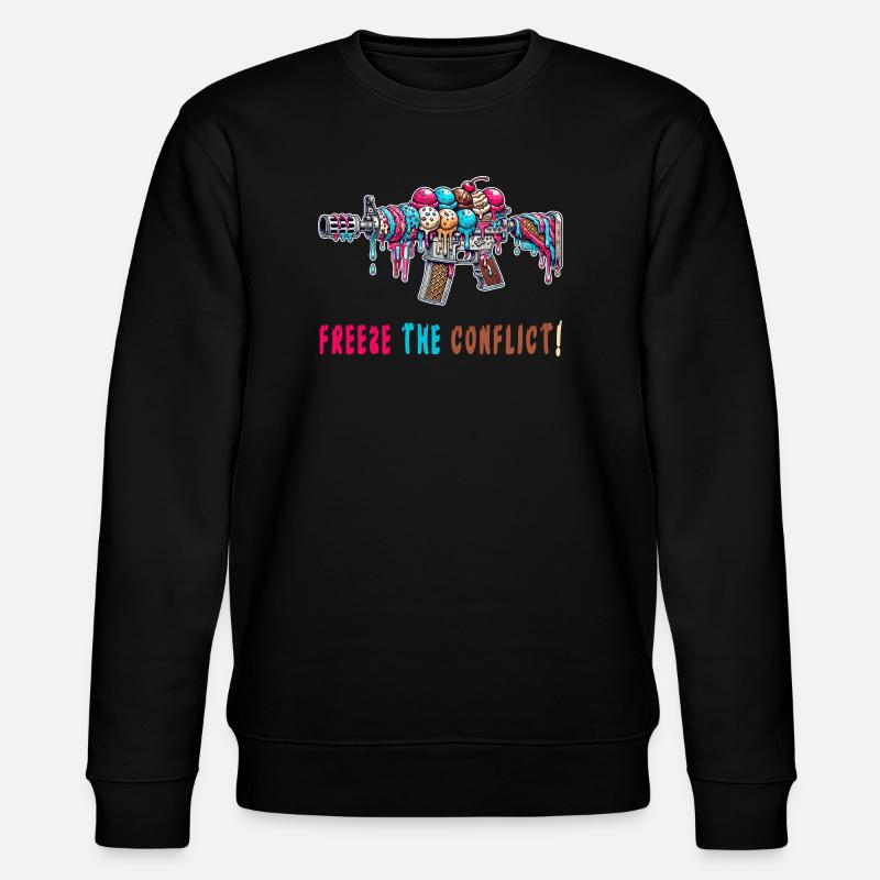 Crème glacée Conflict Freeze - Sweat bio CHANGER Stanley/Stella Unisexe - noir