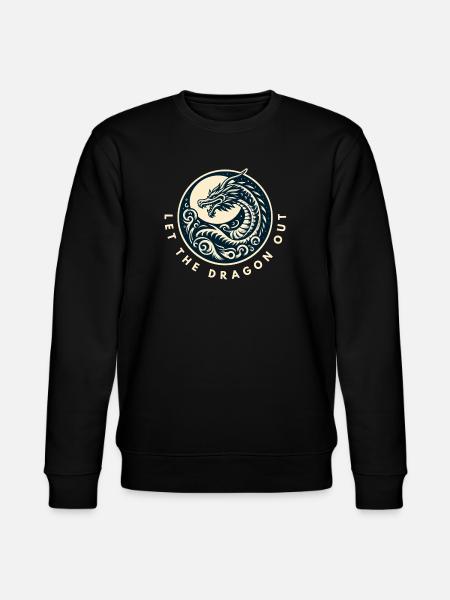 Lass den Drachen raus - Stanley/Stella Unisex Bio-Sweatshirt CHANGER - Schwarz