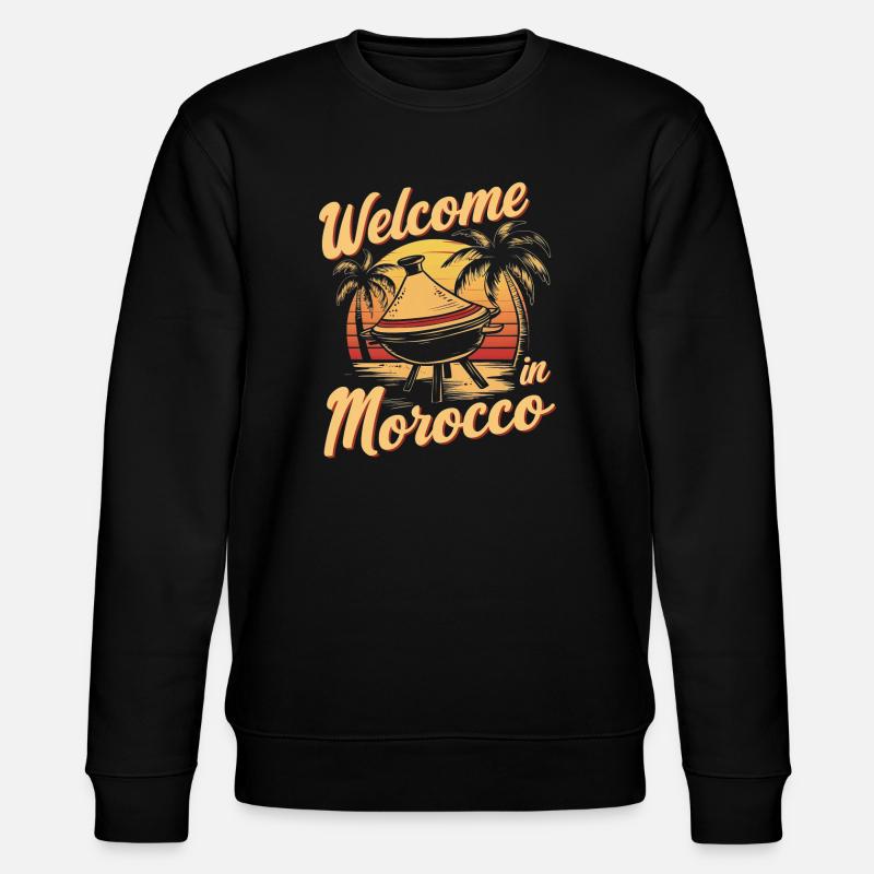 Einladendes Marokko Sunset Design - Stanley/Stella Unisex Bio-Sweatshirt CHANGER  - Schwarz
