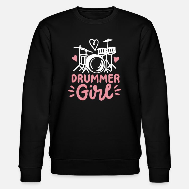 Schlagzeugerin Schlagzeug - Stanley/Stella Unisex Bio-Sweatshirt CHANGER  - Schwarz