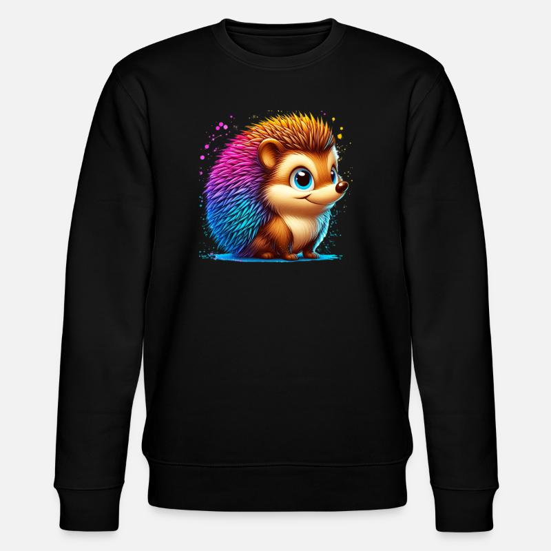 Hedgehog - Stanley/Stella CHANGER Unisex Organic Sweatshirt - black