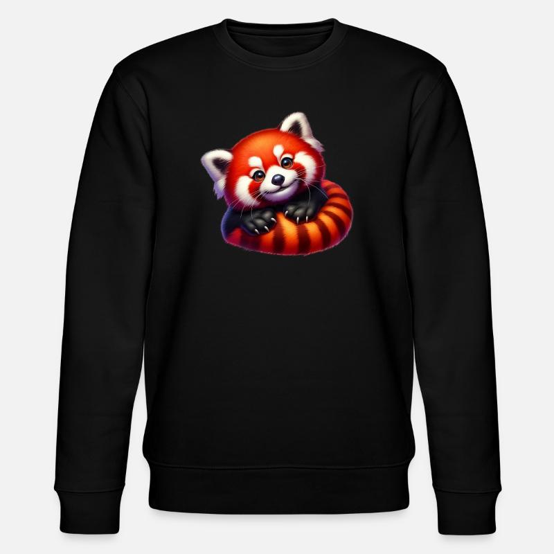 Red panda - Stanley/Stella CHANGER Unisex Organic Sweatshirt - black