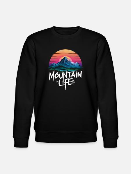 Oriental Sunset at Mountain - Stanley/Stella CHANGER Unisex Organic Sweatshirt - black