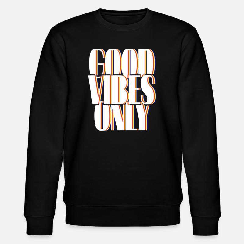 Ondes positives seulement année 80 - Sweat bio CHANGER Stanley/Stella Unisexe - noir