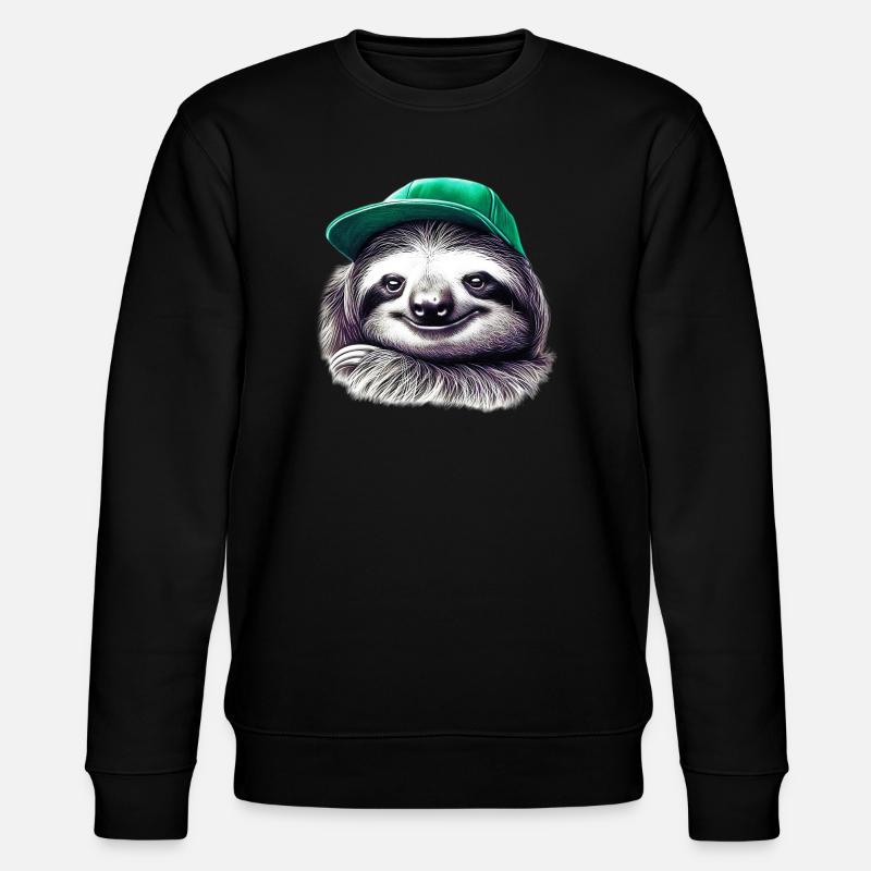 Faultier - Stanley/Stella Unisex Bio-Sweatshirt CHANGER  - Schwarz