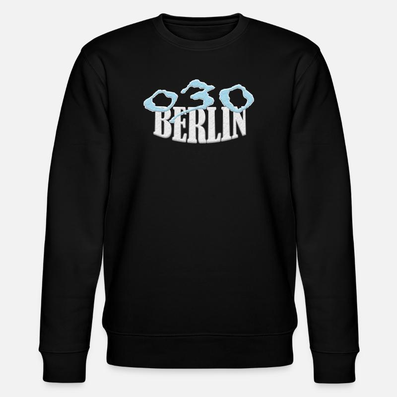 Berlin 030 Shirt exklusive - Stanley/Stella Unisex Bio-Sweatshirt CHANGER  - Schwarz