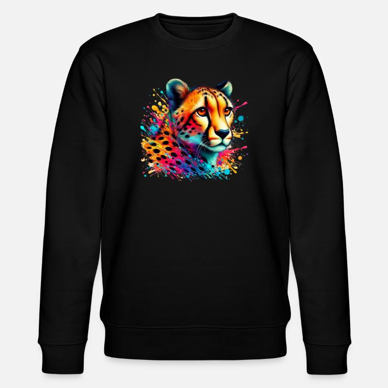 Gepard - Stanley/Stella Unisex Bio-Sweatshirt CHANGER  - Schwarz