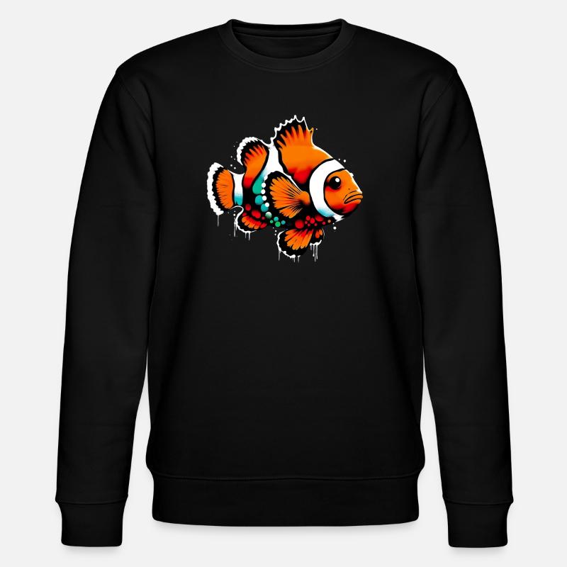 Poisson-clown - Sweat bio CHANGER Stanley/Stella Unisexe - noir