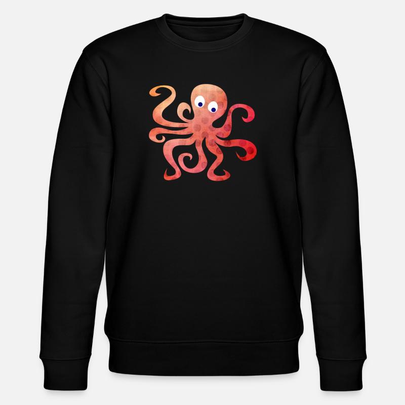 Octopus Dots Squid Tentacle Comic - Stanley/Stella CHANGER Unisex Organic Sweatshirt - black