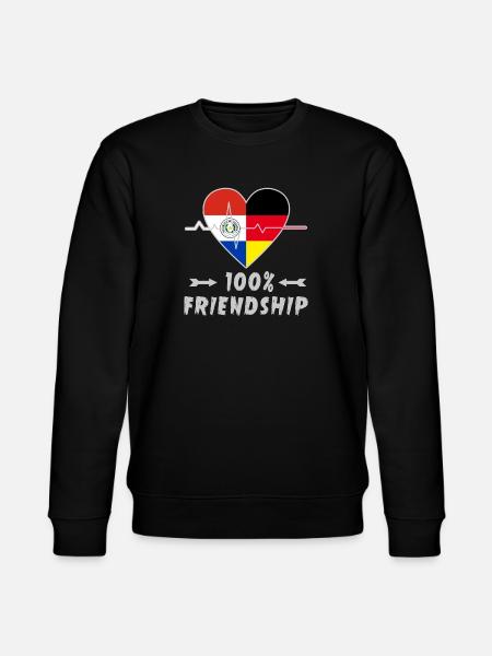 Paraguay and Germany 100% friendship - Stanley/Stella CHANGER Unisex Organic Sweatshirt - black
