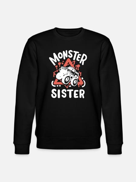 Monstertruck-Schwester - Stanley/Stella Unisex Bio-Sweatshirt CHANGER  - Schwarz
