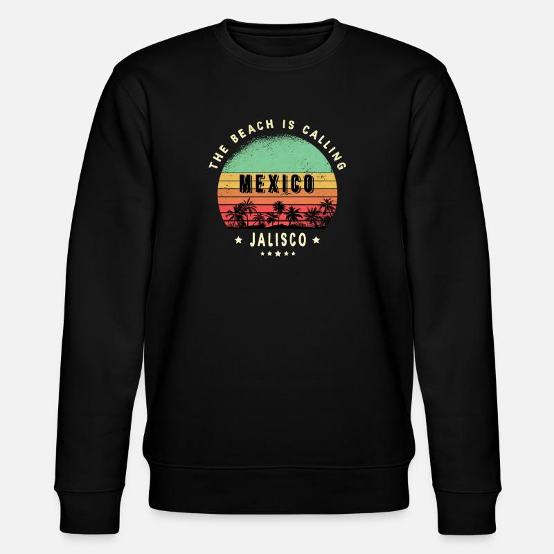 Jalisco Mexico cactus desert design - Stanley/Stella CHANGER Unisex Organic Sweatshirt - black