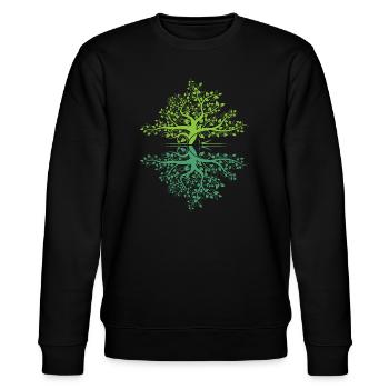 Arbre Réflexion Forêt Protection de la nature Logo extérieur - Sweat bio CHANGER Stanley/Stella Unisexe - noir - Devant - Nik (191cm) & Marisol (170cm)