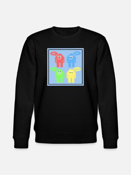 Lustige Männchen - Stanley/Stella Unisex Bio-Sweatshirt CHANGER - Schwarz