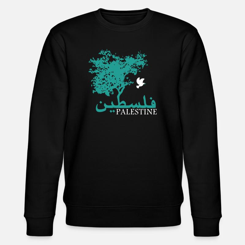 Olivetree Peace Palestine - Stanley/Stella CHANGER Unisex Organic Sweatshirt - black