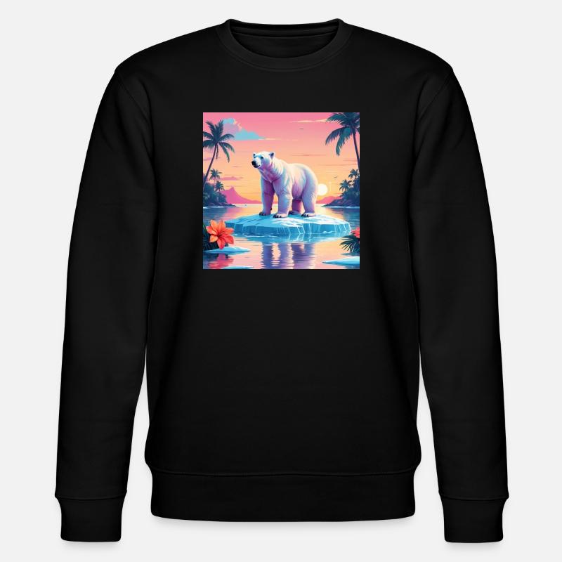 Polar Bear - Stanley/Stella Unisex Bio-Sweatshirt CHANGER  - Schwarz