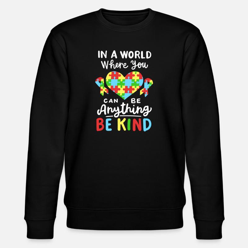 Autismus Bewusstsein - Stanley/Stella Unisex Bio-Sweatshirt CHANGER  - Schwarz