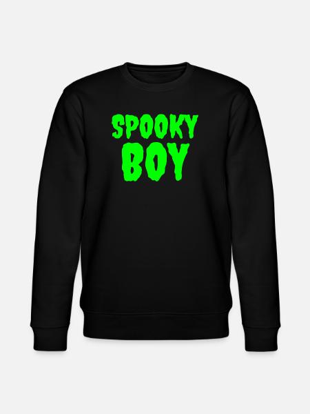 Spooky Boy Halloween Graphic Tee - Stanley/Stella CHANGER Unisex Organic Sweatshirt - black