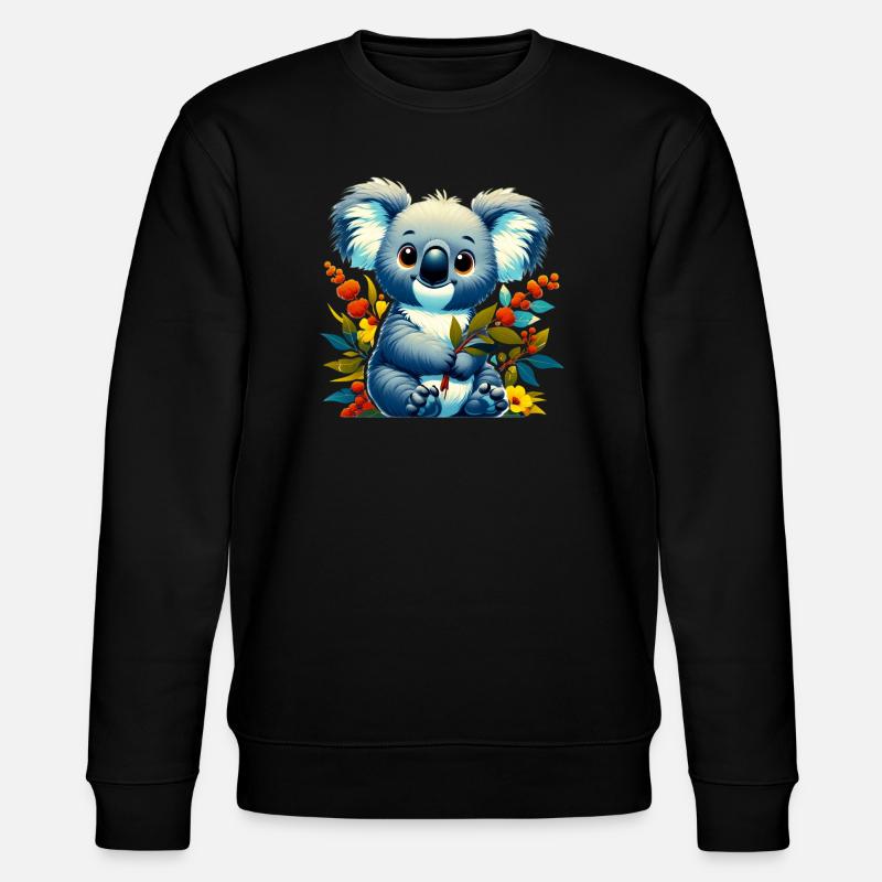 Koala - Stanley/Stella Unisex Bio-Sweatshirt CHANGER  - Schwarz
